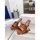 Manolo Blahnik Picoux 70mm Sandals In Brown Lambskin