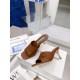 Manolo Blahnik Picoux 70mm Sandals In Brown Lambskin