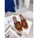 Manolo Blahnik Picoux 70mm Sandals In Brown Lambskin