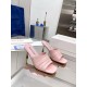 Manolo Blahnik Picoux 70mm Sandals In Pink Lambskin