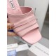 Manolo Blahnik Picoux 70mm Sandals In Pink Lambskin