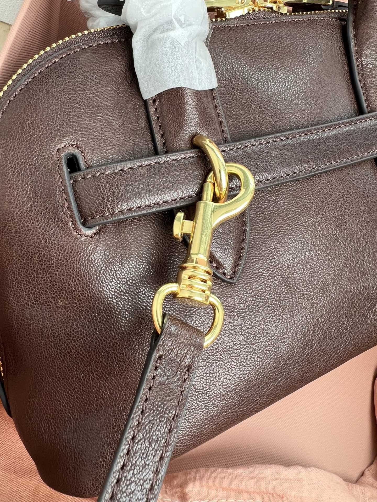 Miu Miu Aventure Small Top-handle Bag in Briarwood Nappa Leather