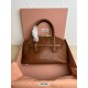 Miu Miu Aventure Small Top-handle Bag in Brown Nappa Leather