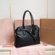 Miu Miu Aventure Large Shopper Bag in Black Nappa Leather