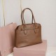 Miu Miu Aventure Large Shopper Bag in Brown Nappa Leather