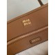 Miu Miu Aventure Large Shopper Bag in Brown Nappa Leather