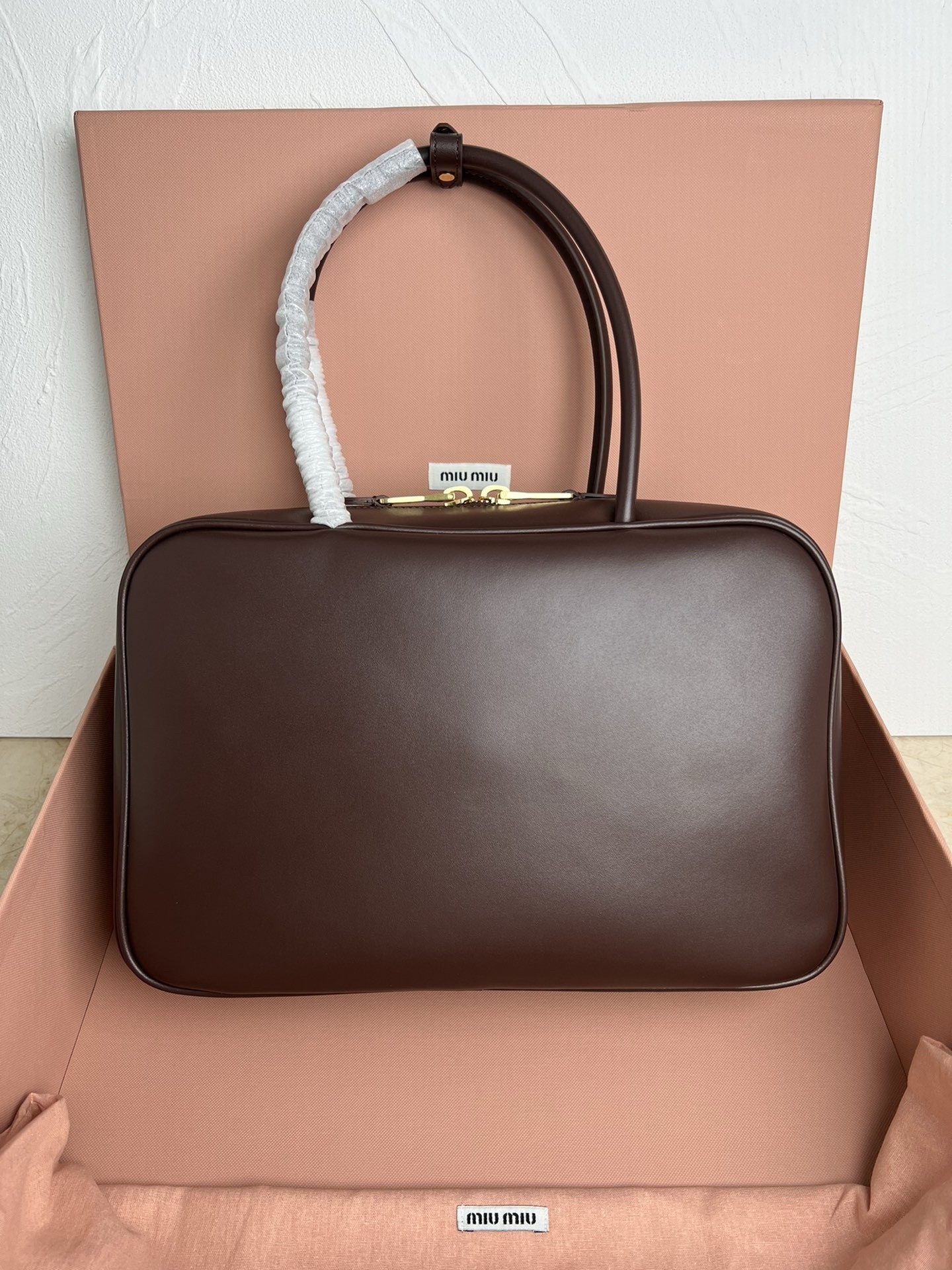 Miu Miu Beau Top-handle Bag in Briarwood Leather