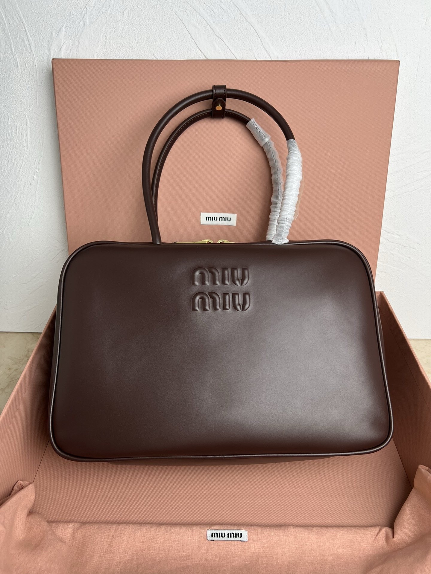 Miu Miu Beau Top-handle Bag in Briarwood Leather