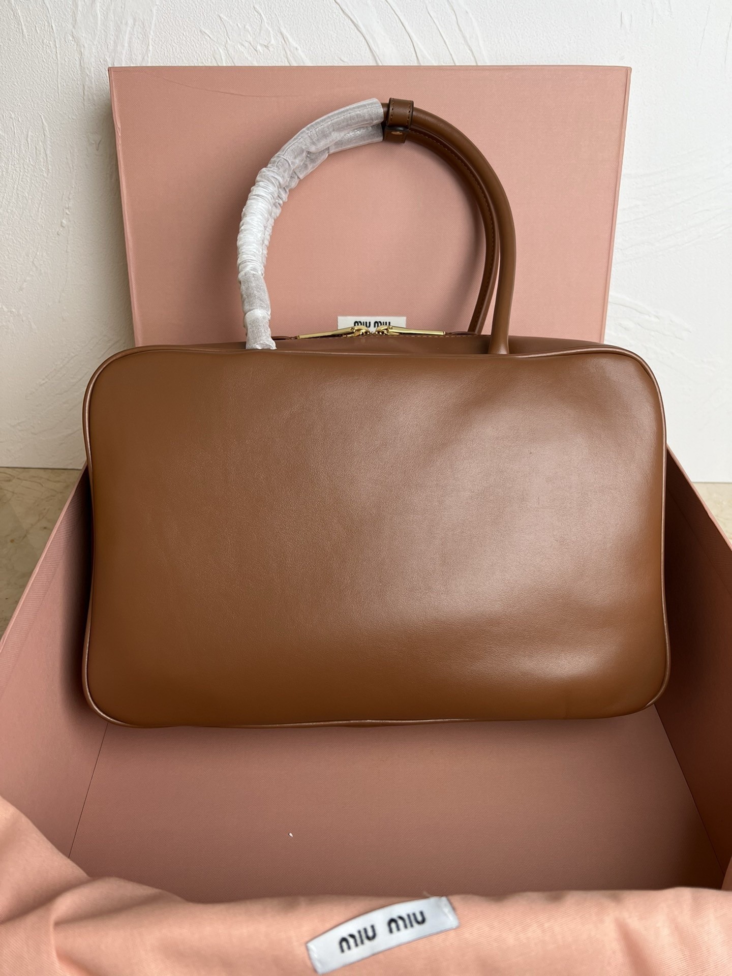 Miu Miu Beau Top-handle Bag in Brown Leather