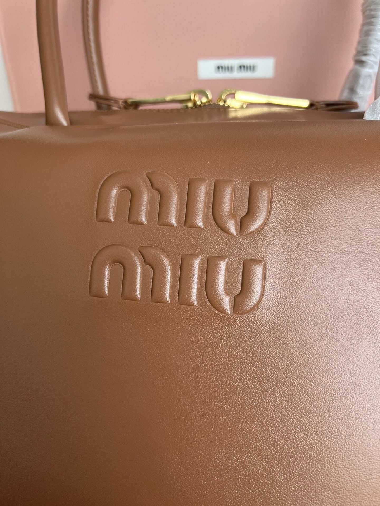 Miu Miu Beau Top-handle Bag in Brown Leather