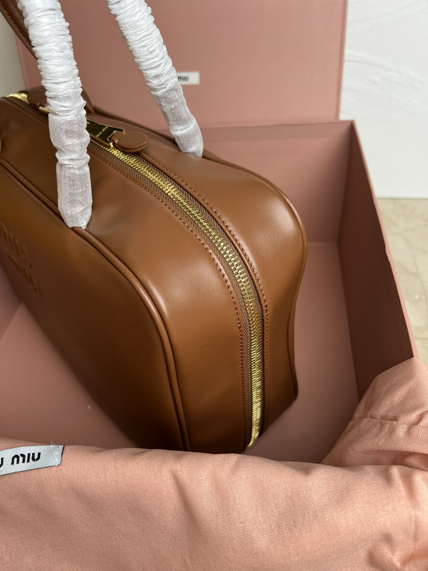 Miu Miu Beau Top-handle Bag in Brown Leather