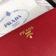 Prada Zipped Wallet In Red Saffiano Leather