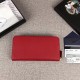 Prada Zipped Wallet In Red Saffiano Leather