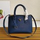 Prada Small Galleria Bag In Bluette Saffiano Leather