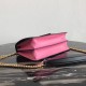 Prada Belle Shoulder Bag In Black/Pink Calfskin