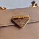 Prada Symbole Shoulder Bag In Beige Saffiano Leather