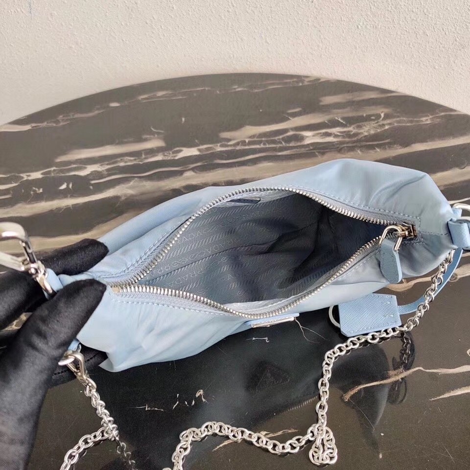 Prada Blue Nylon Re-Edition 2006 Hobo Bag