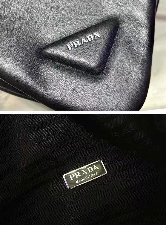 Prada Padded Bag In Black Nappa Leather