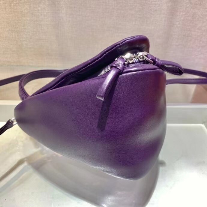 Prada Padded Bag In Purple Nappa Leather