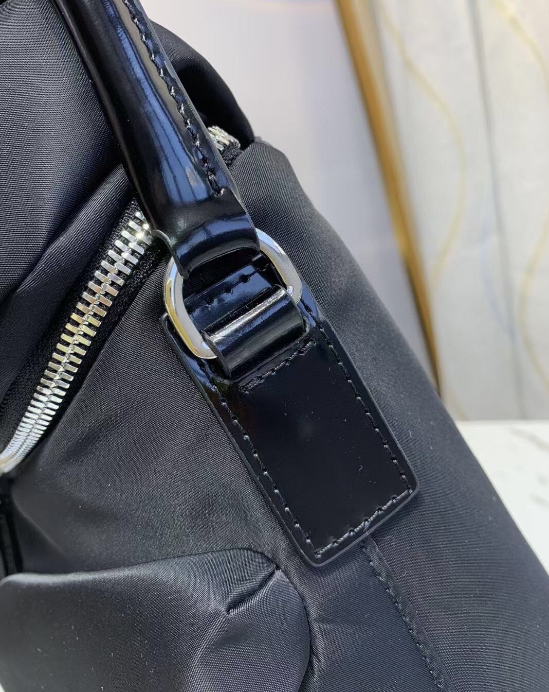 Prada Signaux Hobo In Bag In Black Nylon