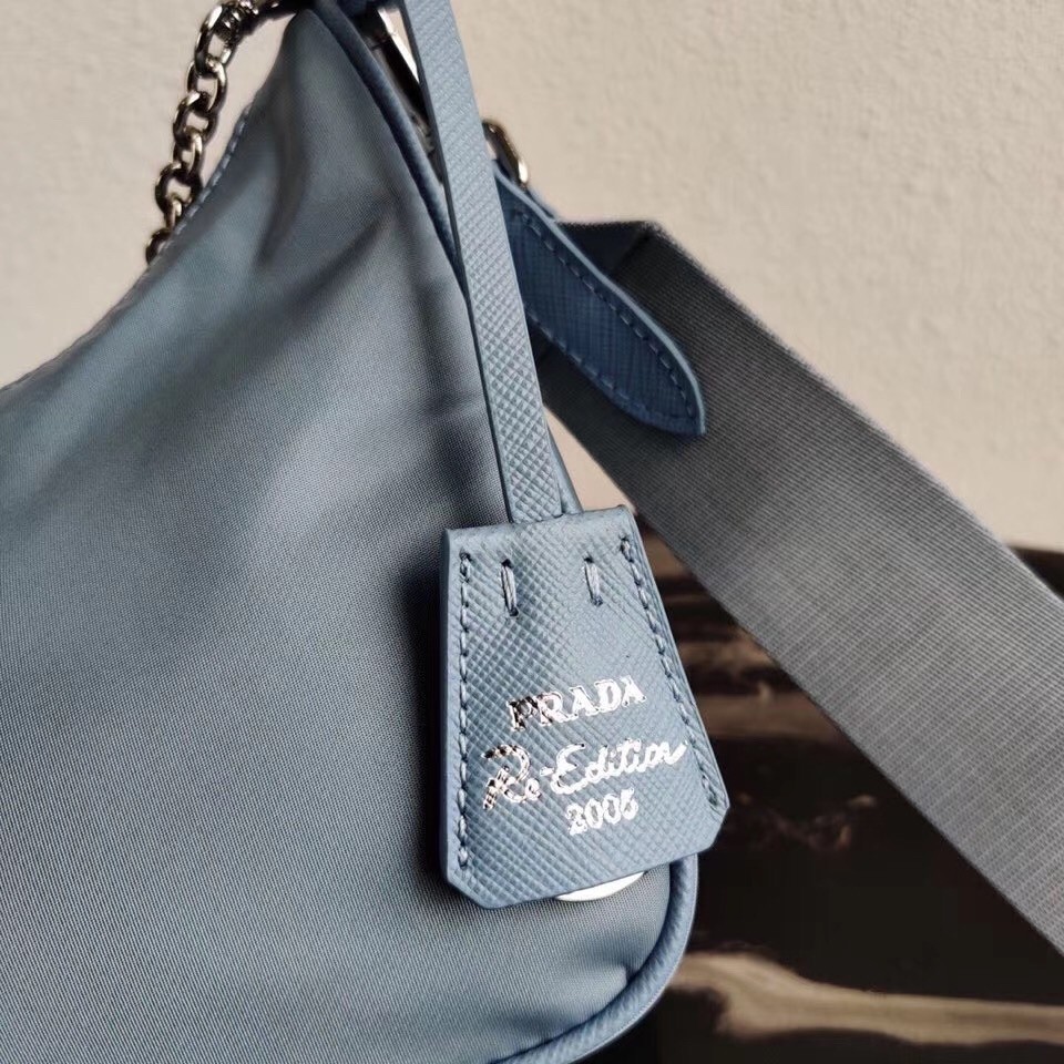 Prada Blue Nylon Re-Edition 2005 Shoulder Bag