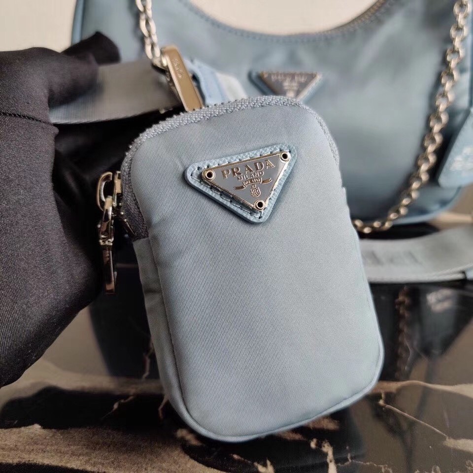 Prada Blue Nylon Re-Edition 2005 Shoulder Bag