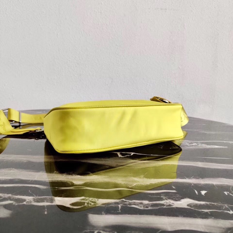 Prada Pineapple Yellow Nylon Re-Edition 2005 Shoulder Bag