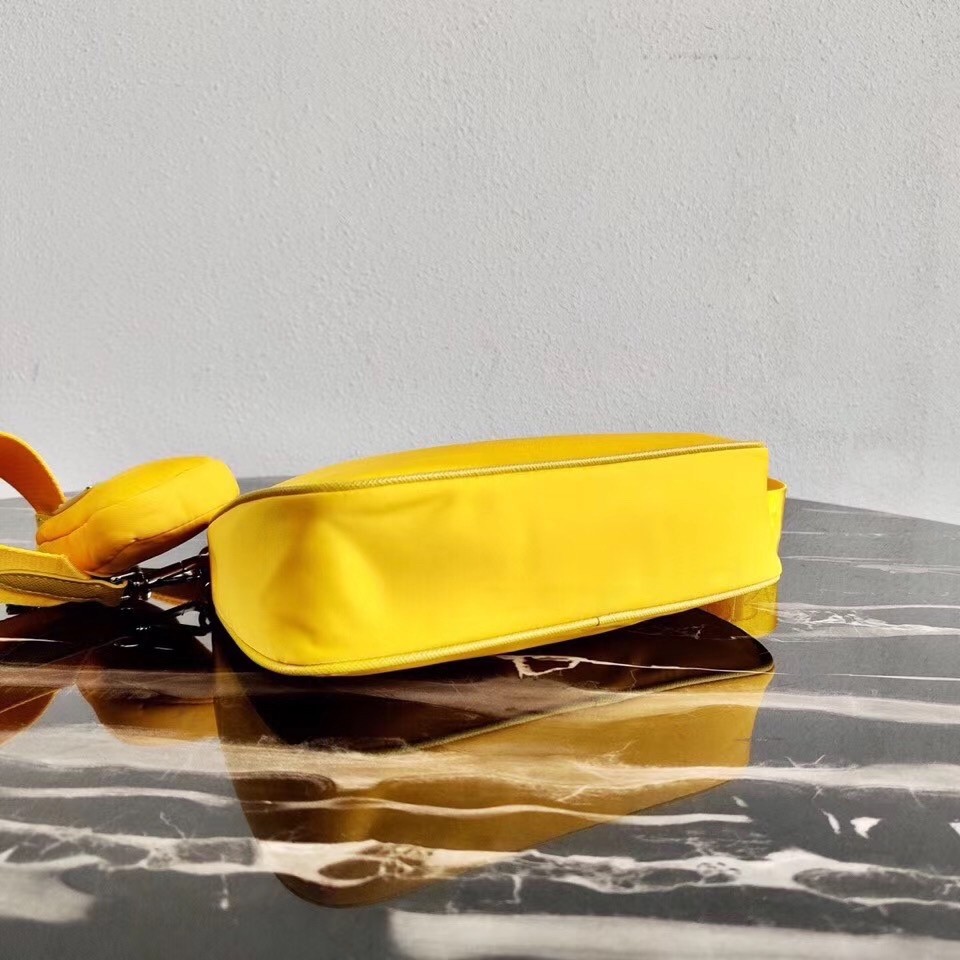 Prada Yellow Nylon Re-Edition 2005 Shoulder Bag