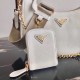 Prada Re-Edition 2005 Shoulder Bag In White Saffiano Leather