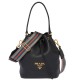 Prada Bucket Bag In Black Grained Calfskin