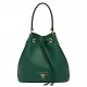 Prada Bucket Bag In Green Saffiano Leather