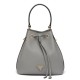 Prada Bucket Bag In Grey Saffiano Leather