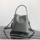 Prada Bucket Bag In Grey Saffiano Leather