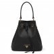 Prada Bucket Bag In Black Saffiano Leather