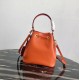 Prada Bucket Bag In Orange Saffiano Leather