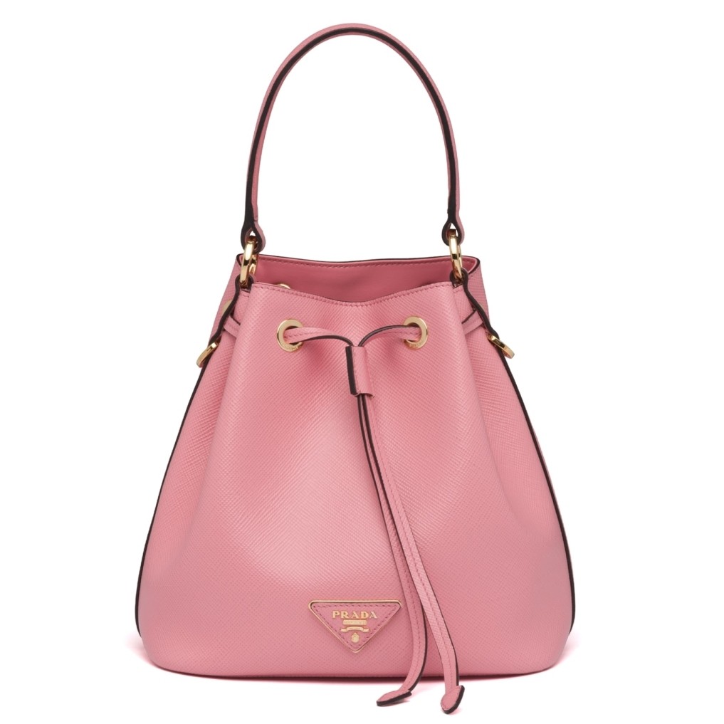 Prada Bucket Bag In Pink Saffiano Leather