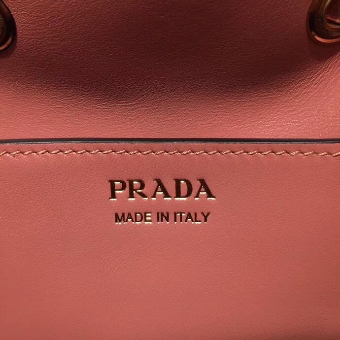 Prada Bucket Bag In Pink Saffiano Leather