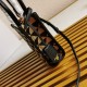 Prada Symbole Micro Bag In Black/Beige Jjacquard Fabric