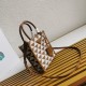 Prada Symbole Micro Bag In White/Brown Jjacquard Fabric