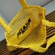 Prada Small Tote Bag In Yellow Raffia