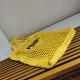 Prada Small Tote Bag In Yellow Raffia