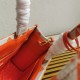 Prada Symbole Small Bag in Orange and White Jacquard Fabric