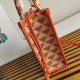 Prada Symbole Small Bag in Orange and White Jacquard Fabric