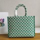 Prada Symbole Large Bag in Green and White Jacquard Fabric