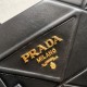 Prada Symbole Medium Bag with Topstitching in Black Leather