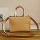 Prada Symbole Small Bag with Topstitching in Beige Leather