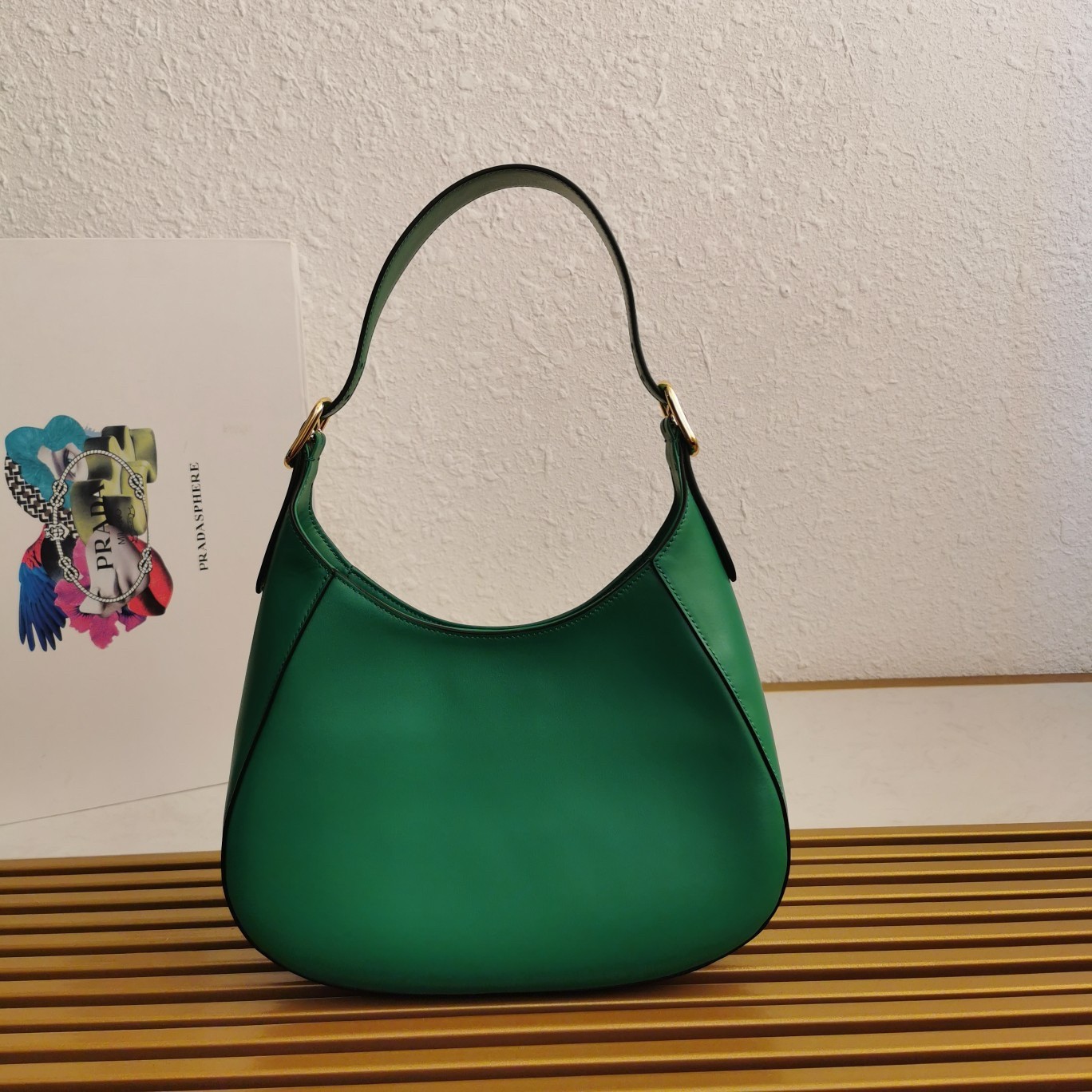 Prada Shoulder Bag in Green Leather