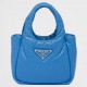 Prada Small Top-handle Bag in Blue Nappa Leather