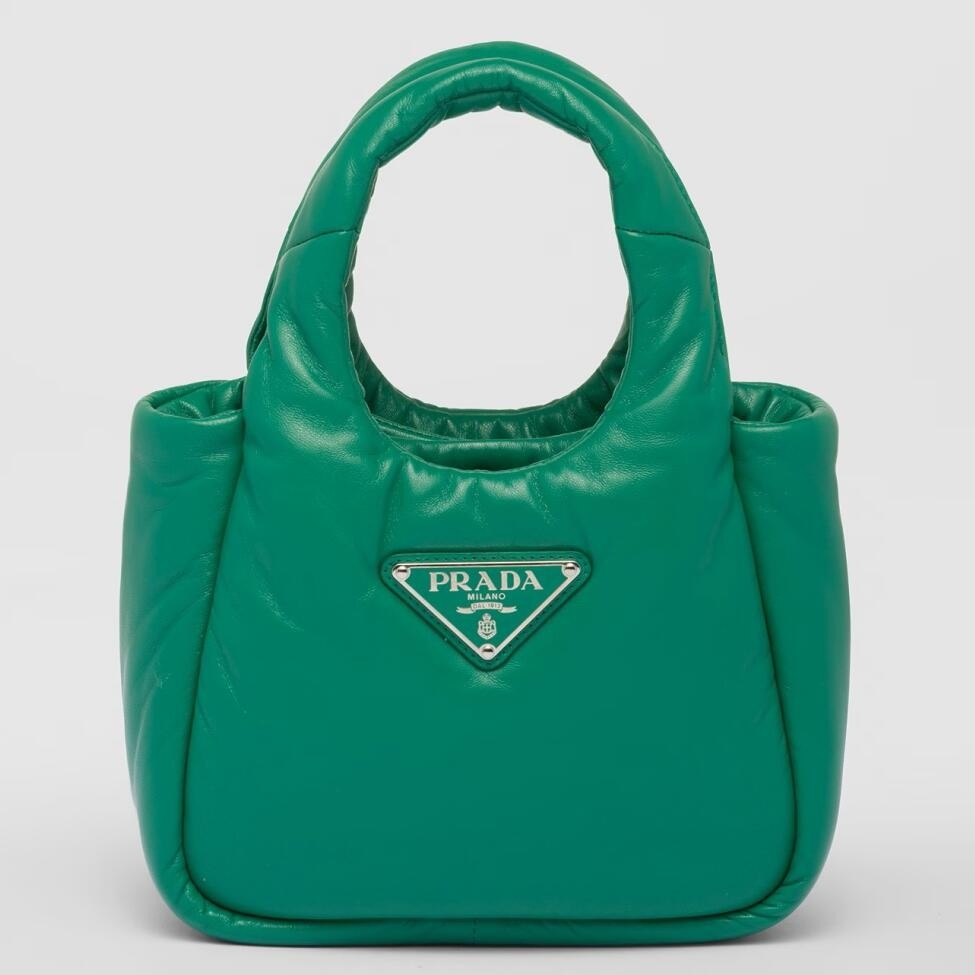 Prada Small Top-handle Bag in Green Nappa Leather