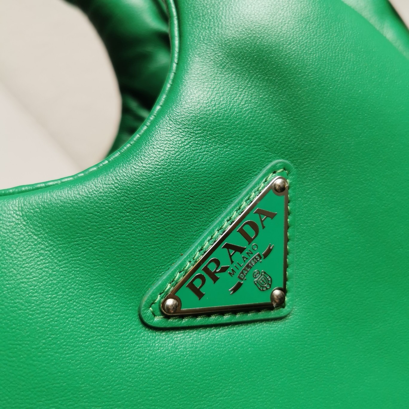 Prada Small Top-handle Bag in Green Nappa Leather